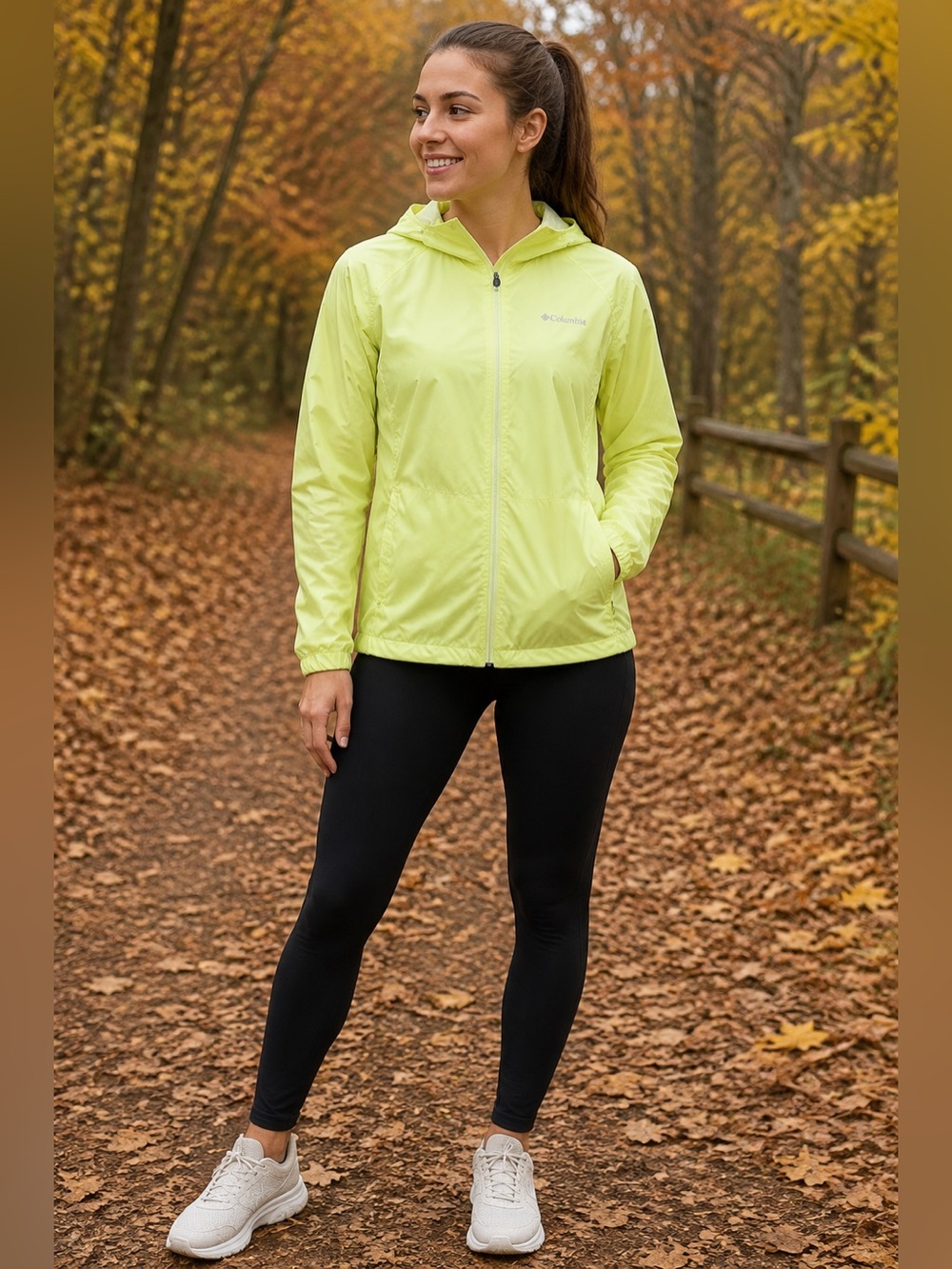 Columbia Bright Yellow Lightweight Outdoor Jacket
